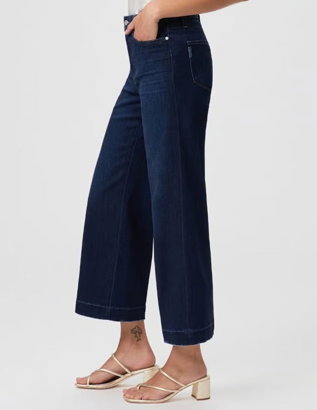 Paige Anessa High Rise cropped Wide Leg Jean in The Disco