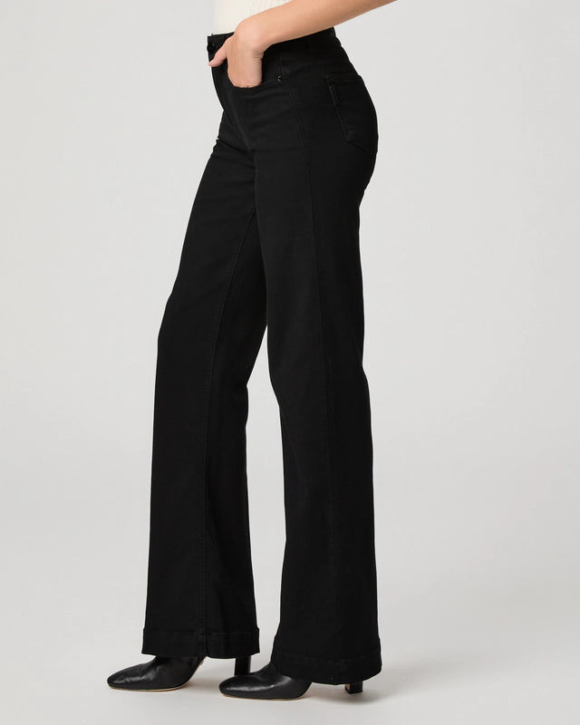 Paige Leenah 32" Wide Leg Jean in Black Shadow
