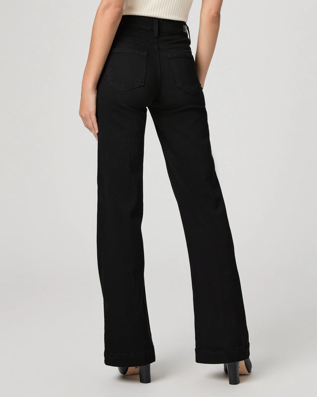 Paige Leenah 32" Wide Leg Jean in Black Shadow