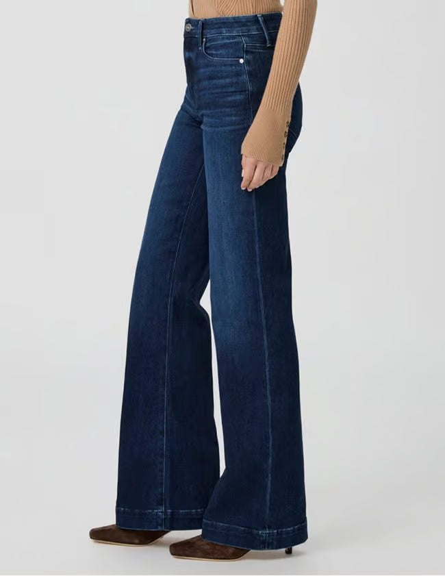 Paige Leenah 32" Wide Leg Jean in Praline