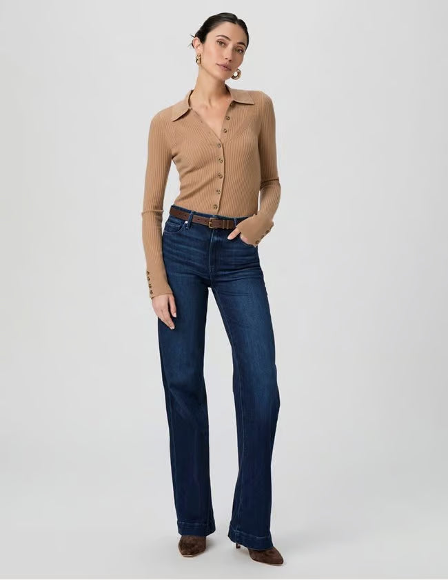 Paige Leenah 32" Wide Leg Jean in Praline
