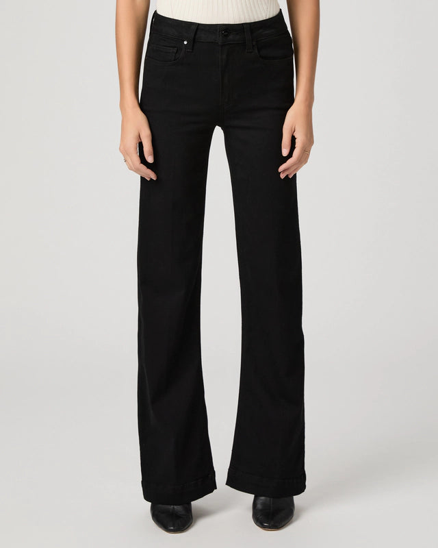Paige Leenah 32" Wide Leg Jean in Black Shadow