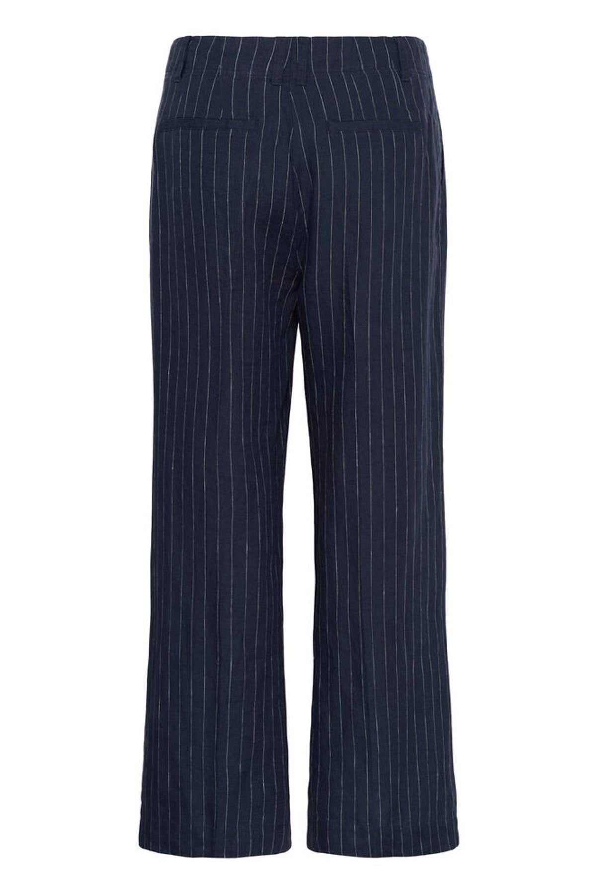 Part Two Aliya Pants In Blue Nights Pinstripe