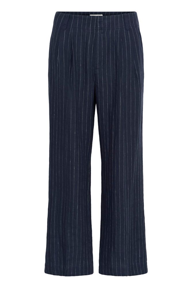 Part Two Aliya Pants In Blue Nights Pinstripe
