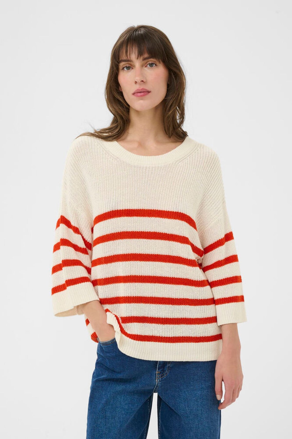 Part Two Aliza Pullover in Red Stripe