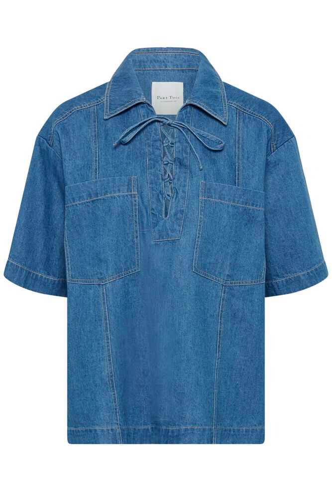 Part Two Amela Shirt In Medium Blue Denim