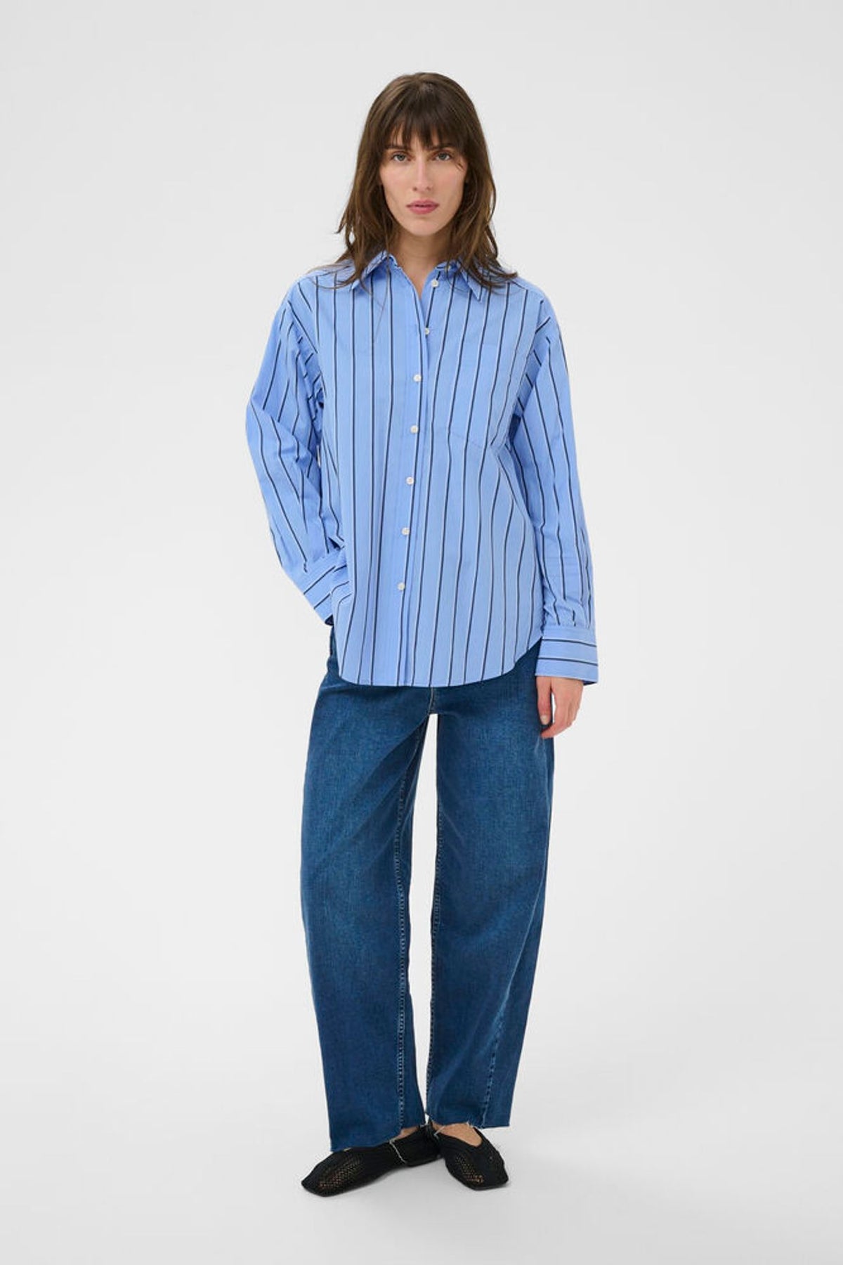 Part Two Anabella Shirt In Blue Stripe