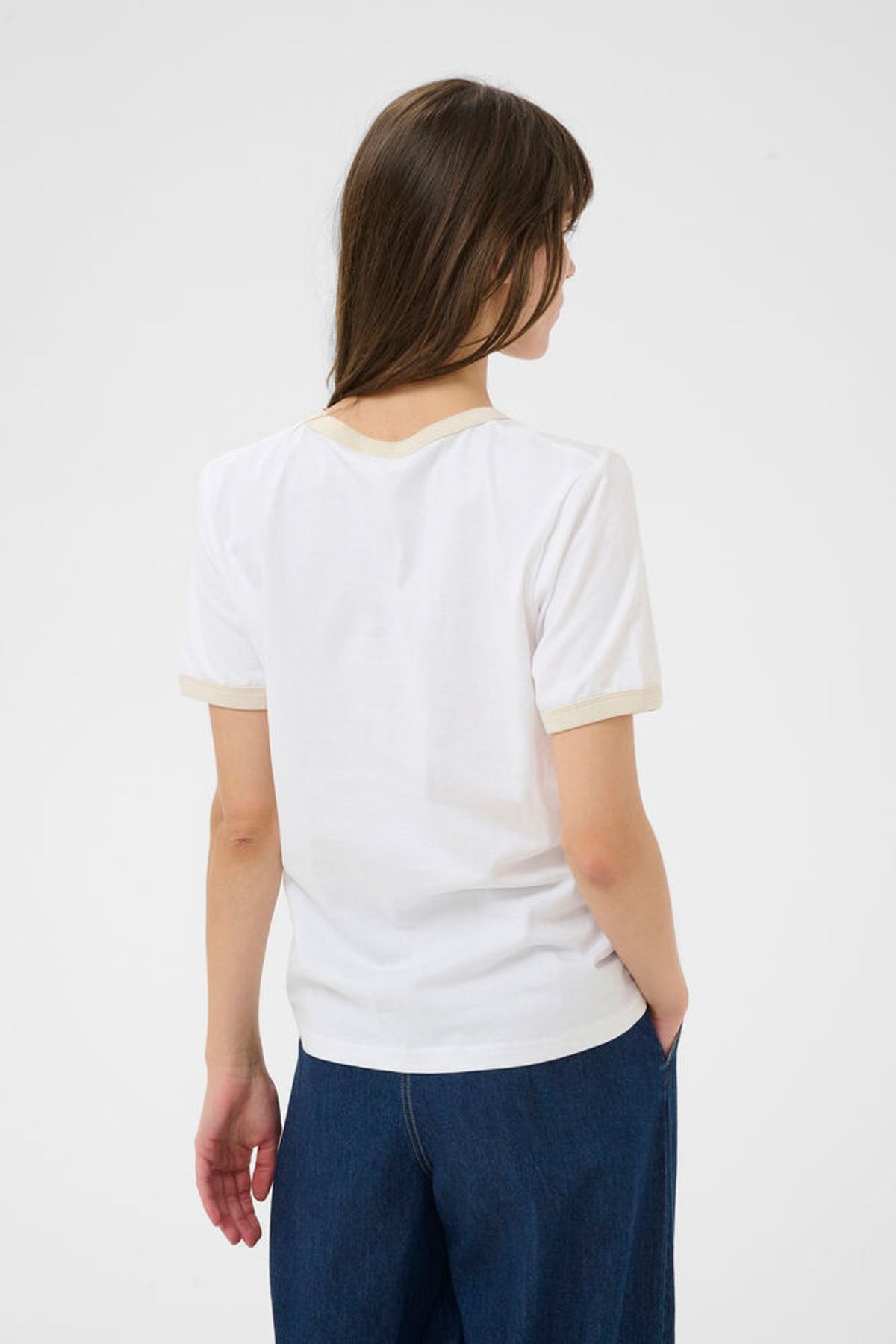 Part Two Angelita T-Shirt In White/Oatmeal