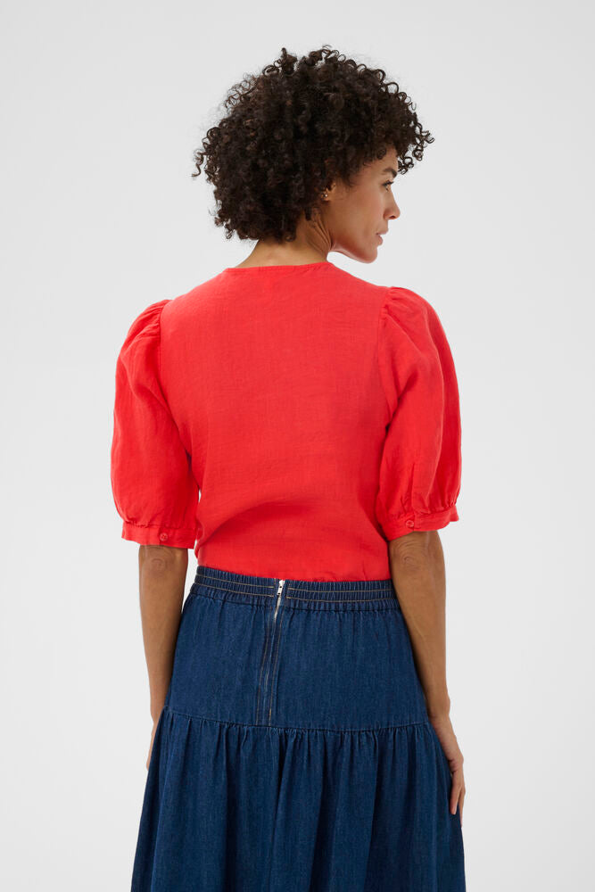 Part Two Azra Shirt in Poppy Red