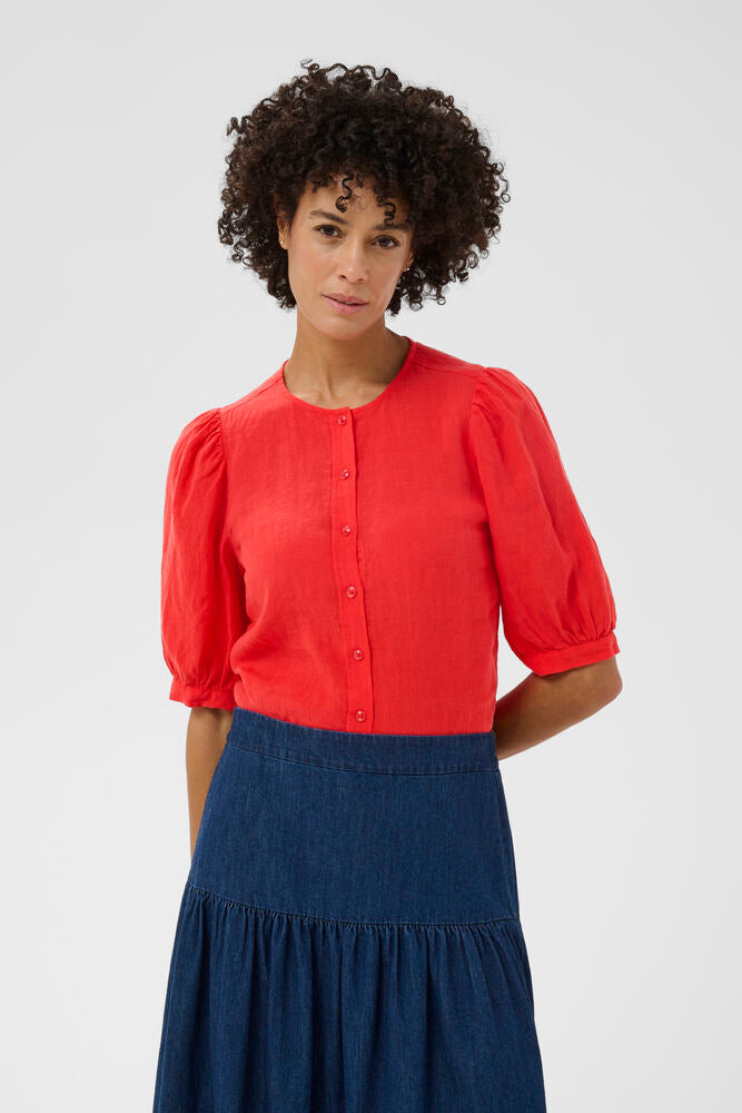 Part Two Azra Shirt in Poppy Red
