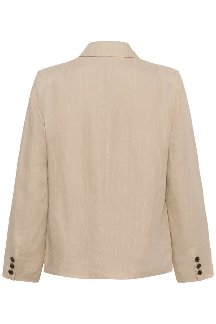 Part Two Alita Blazer In Neutral Pinstripe