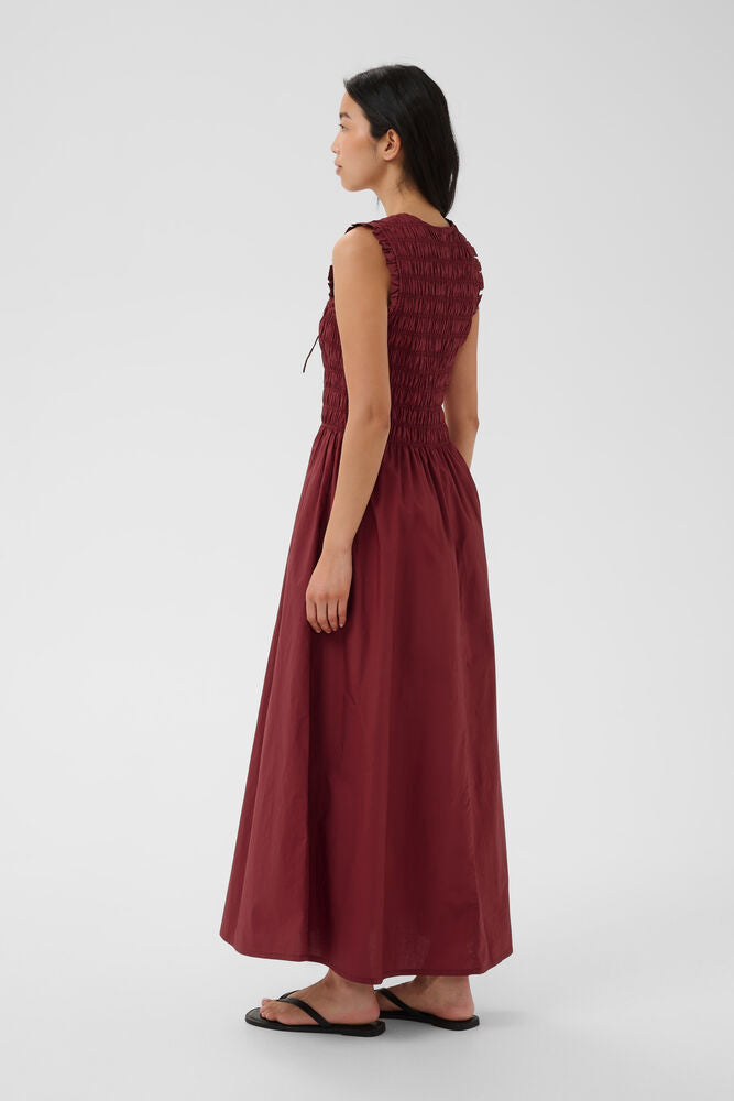 Part Two Borgnette Dress in Burnt Russet