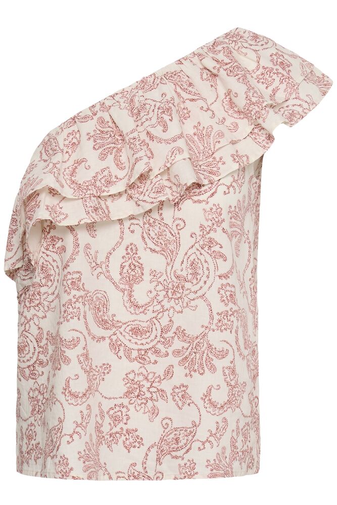 Part Two Brenda Top in Peach Blossom Dot Paisley