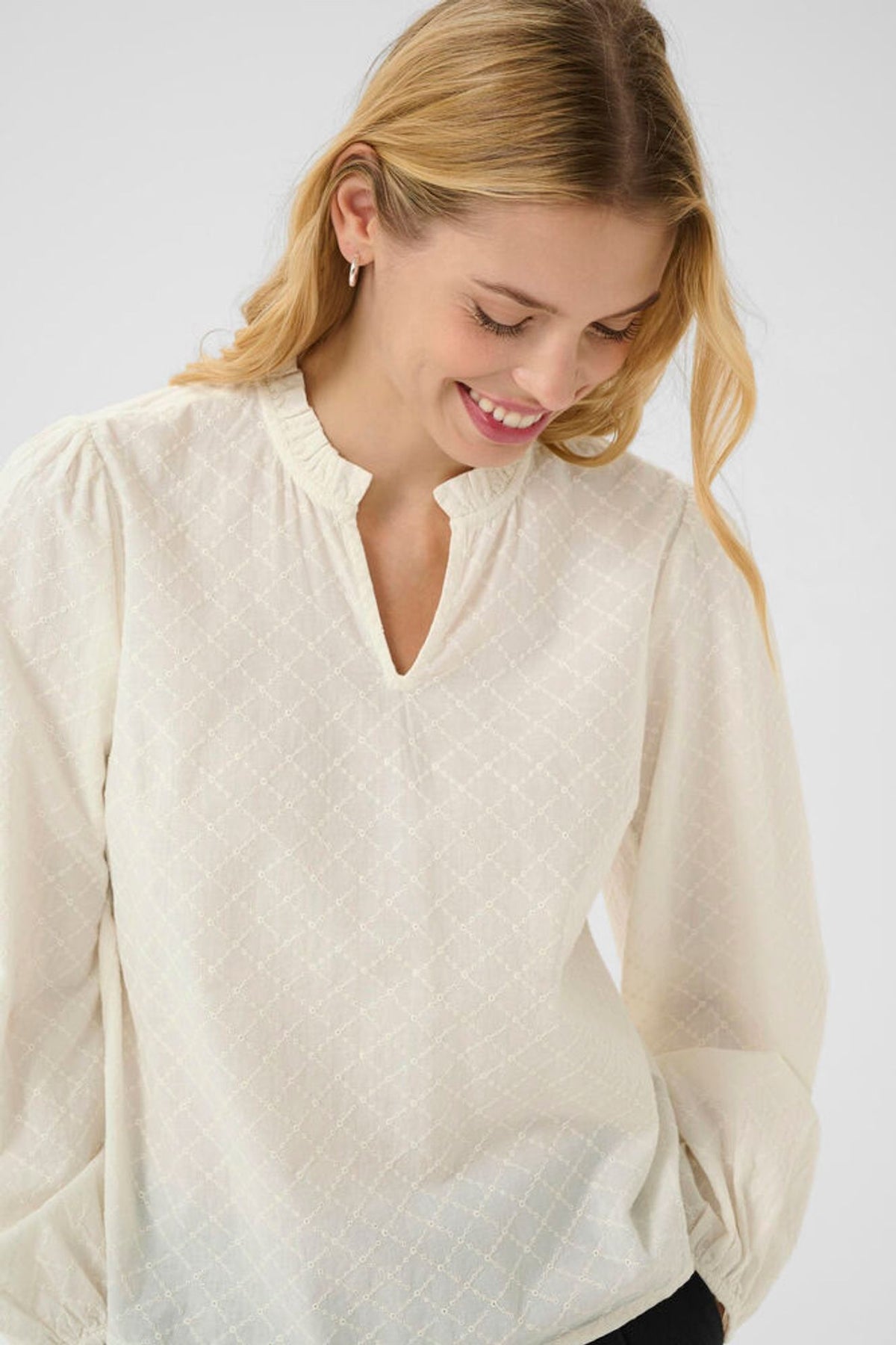 Part two Emmy Blouse in Eggnog