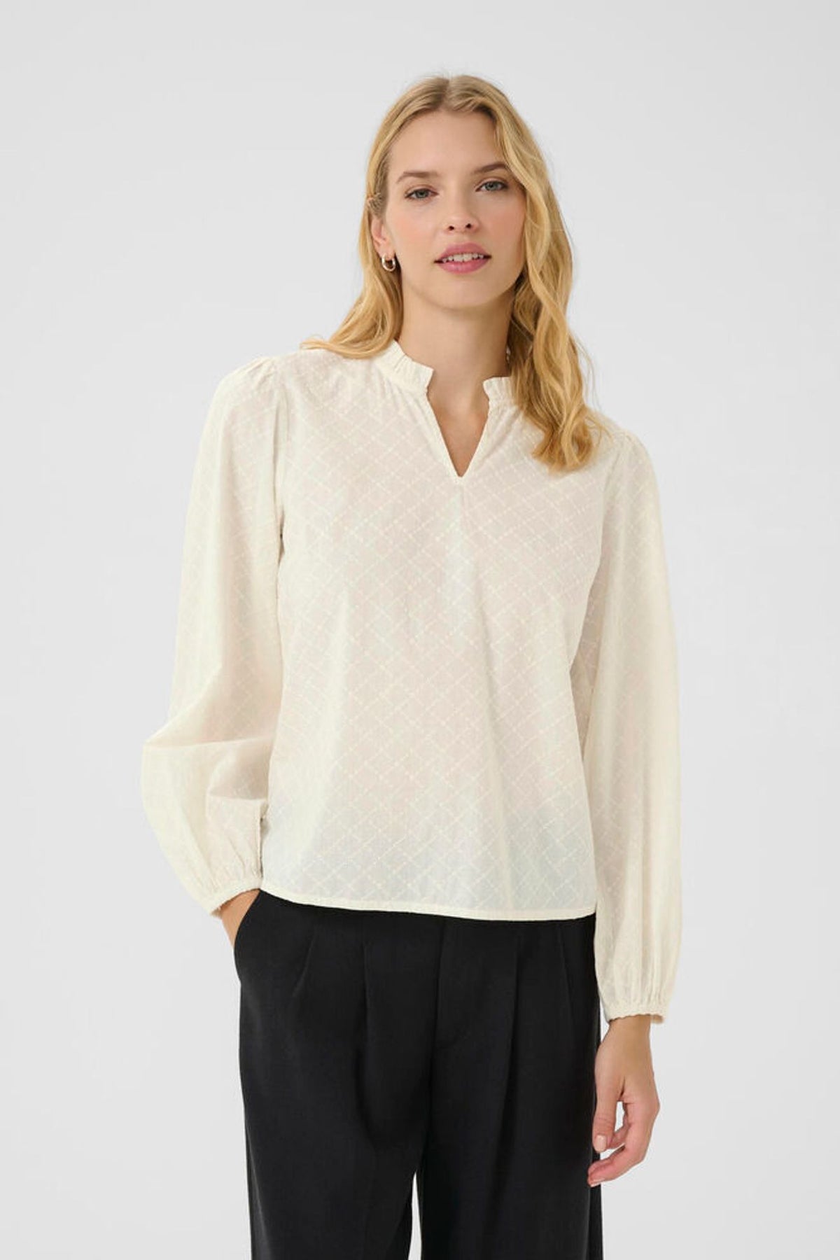 Part two Emmy Blouse in Eggnog