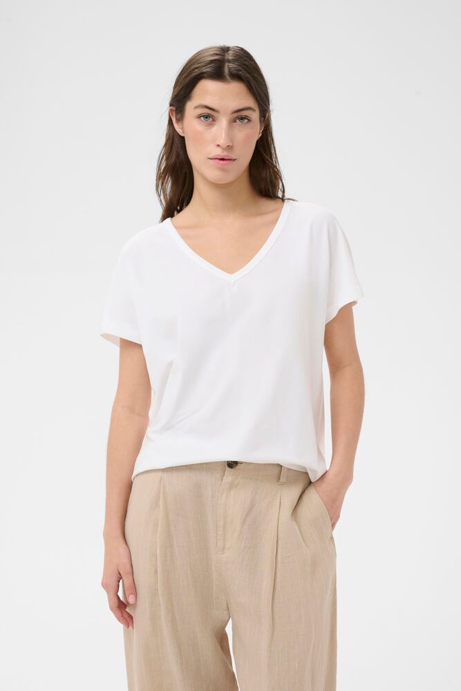 Part Two Evenye V-neck Tee in Bright White