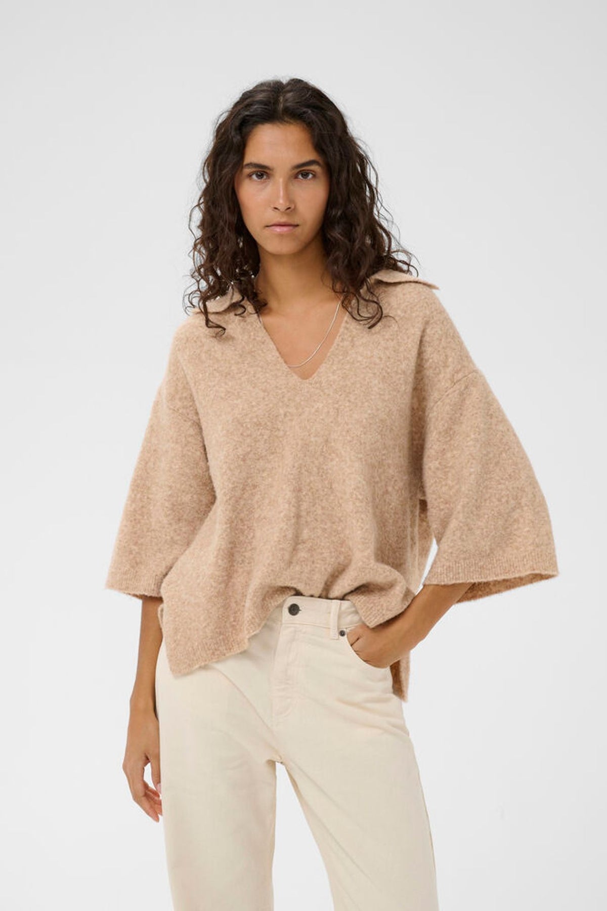 Inwear Guni Polo In Cornstalk Melange