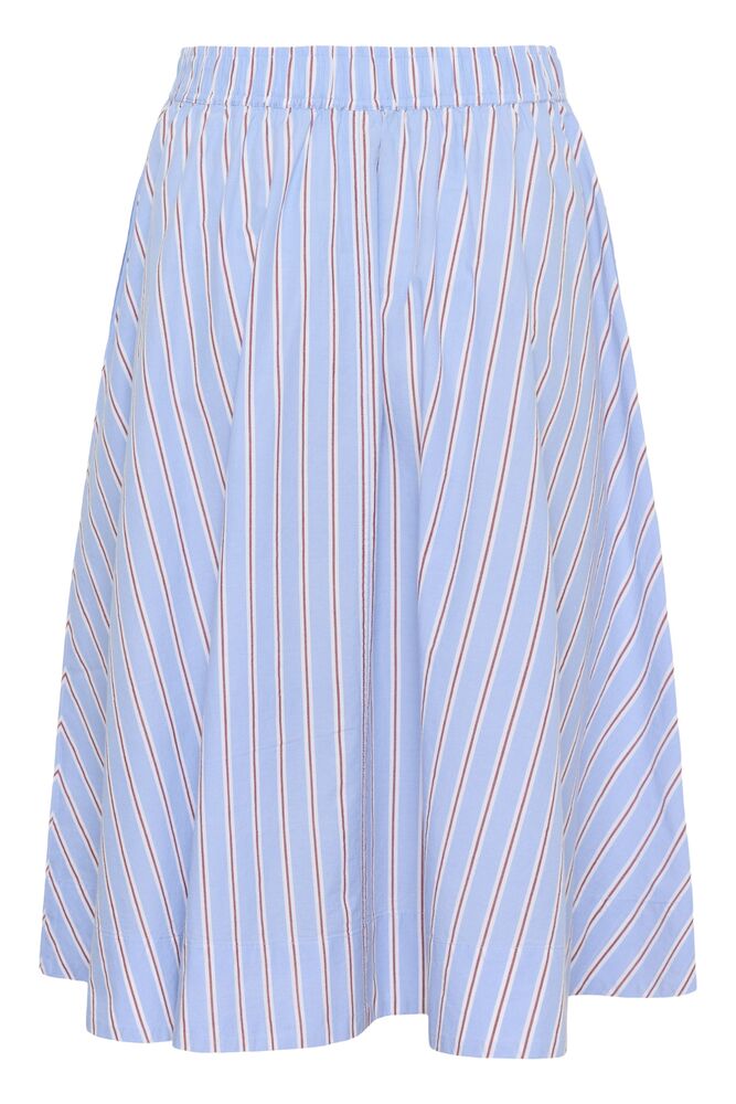 Part Two Ingi Skirt In Blue Burnt Russet Stripe