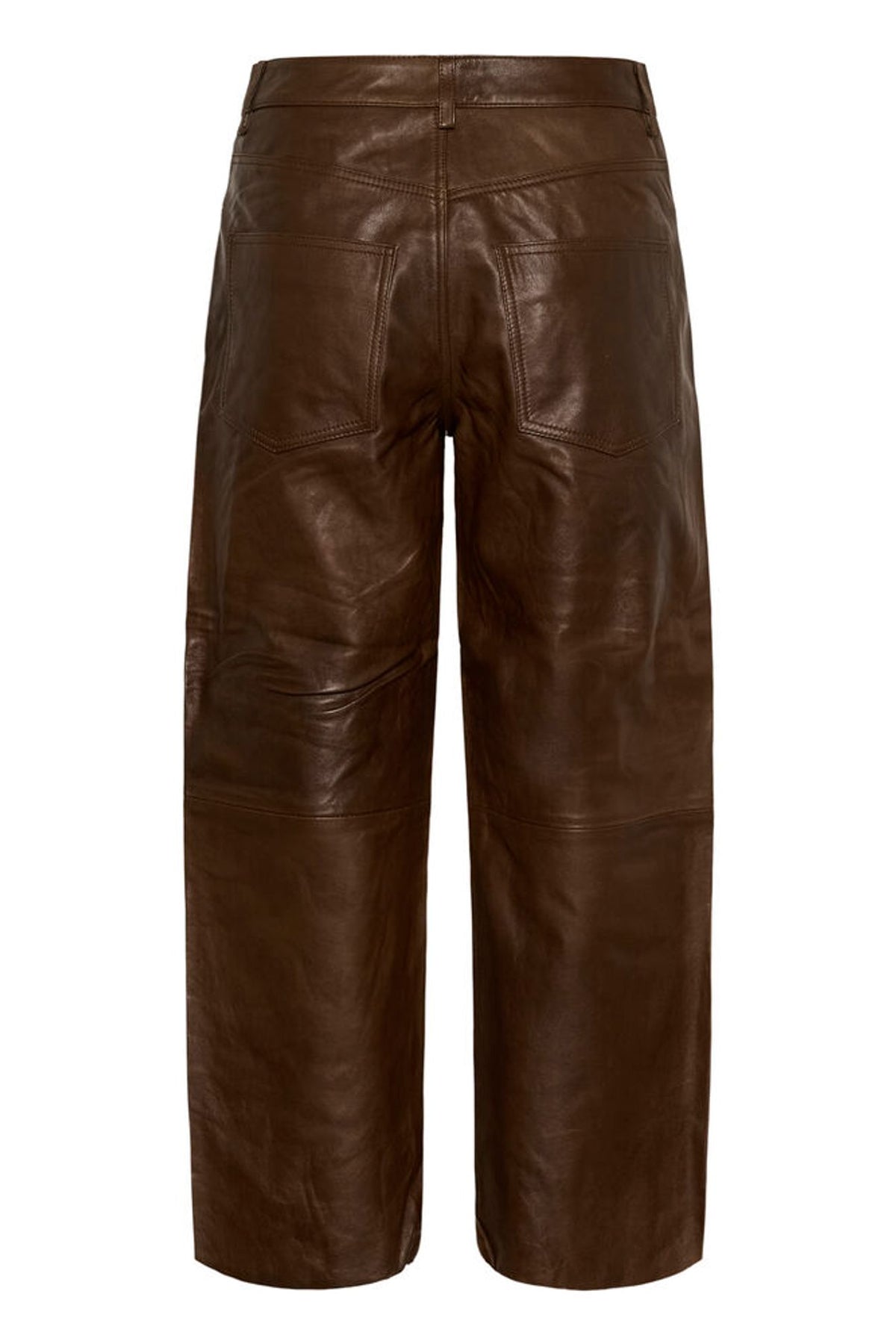 Part Two Jada's Leather Pant in Carafe Brown