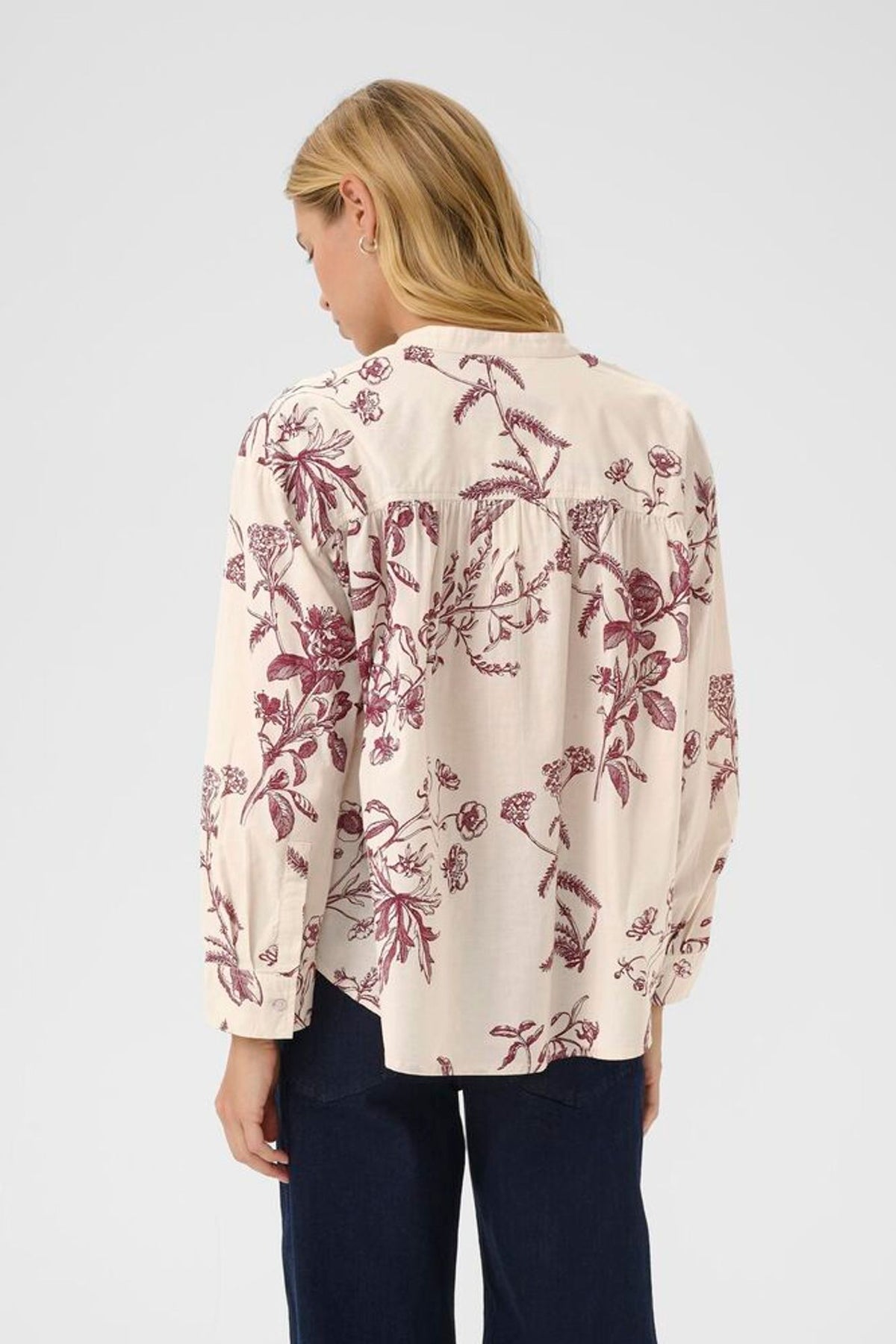 Part Two Natale Blouse in Tawney Port Botanical Print