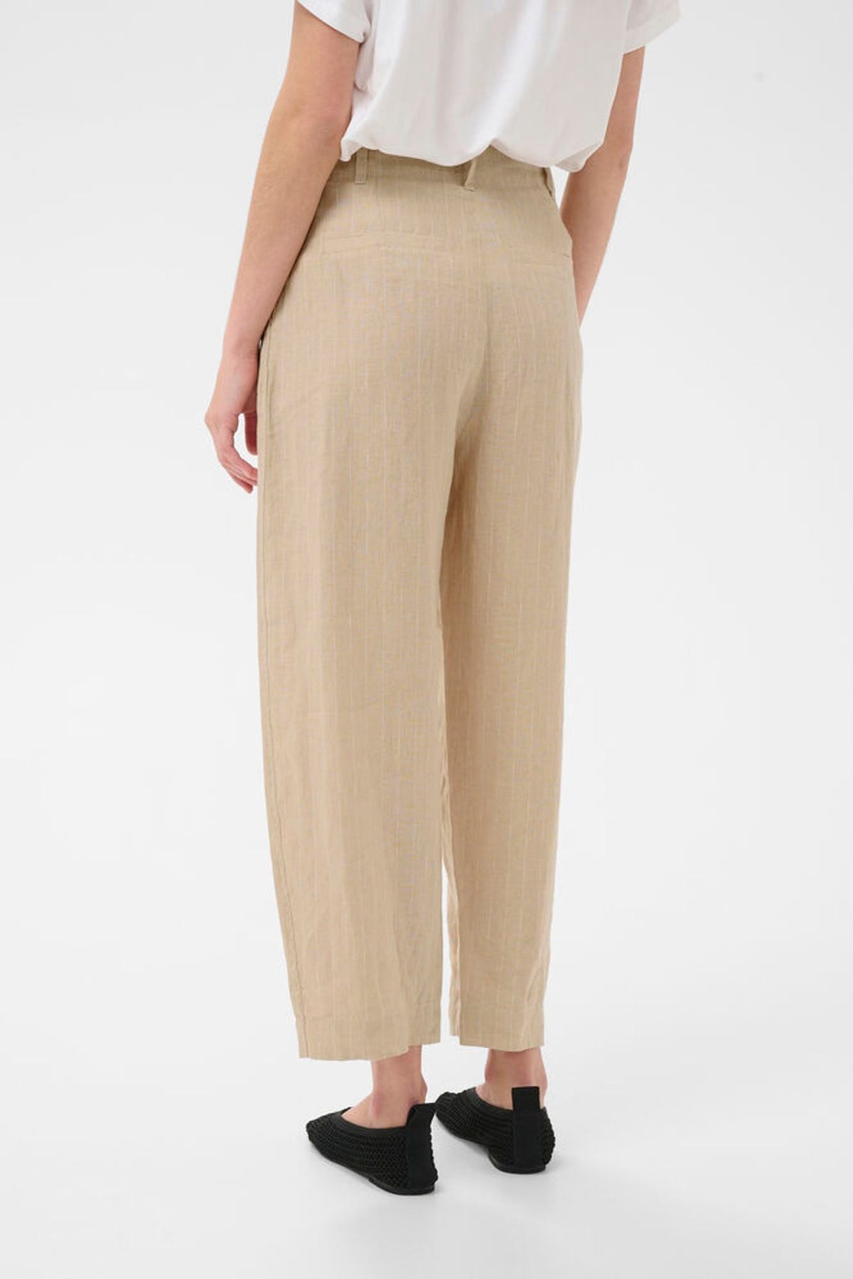 Part Two Nettas Pant In Neutral Pinstripe