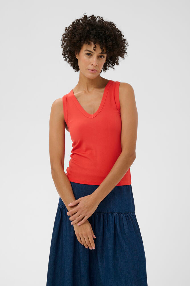 Part Two Nikkia Top in Poppy Red