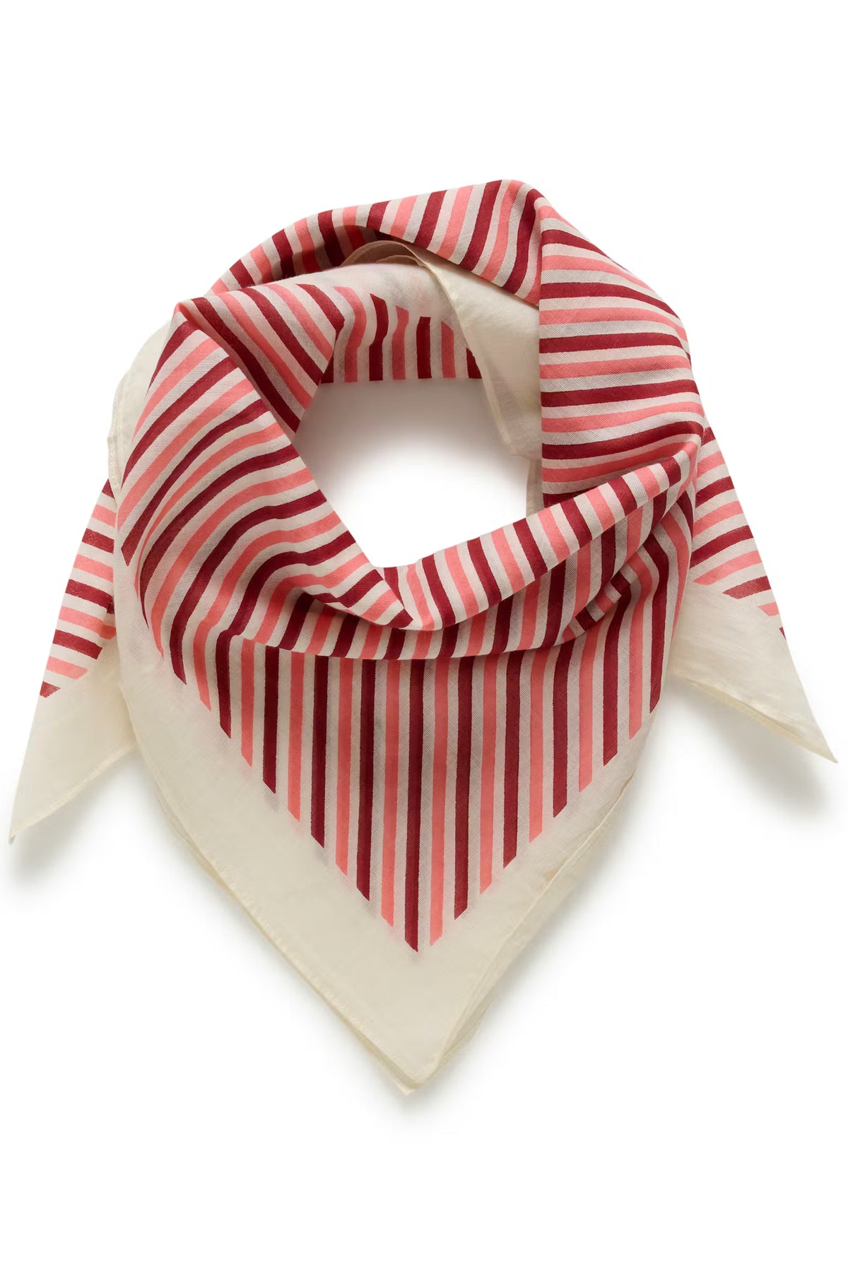 Part Two Phi Scarf in Peach Blossom Stripe