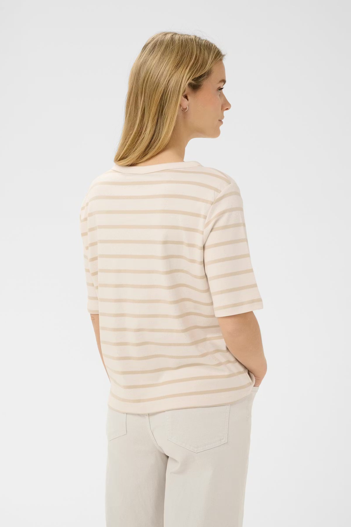Part Two Ratani Teeshirt in French Oak & White Stripe