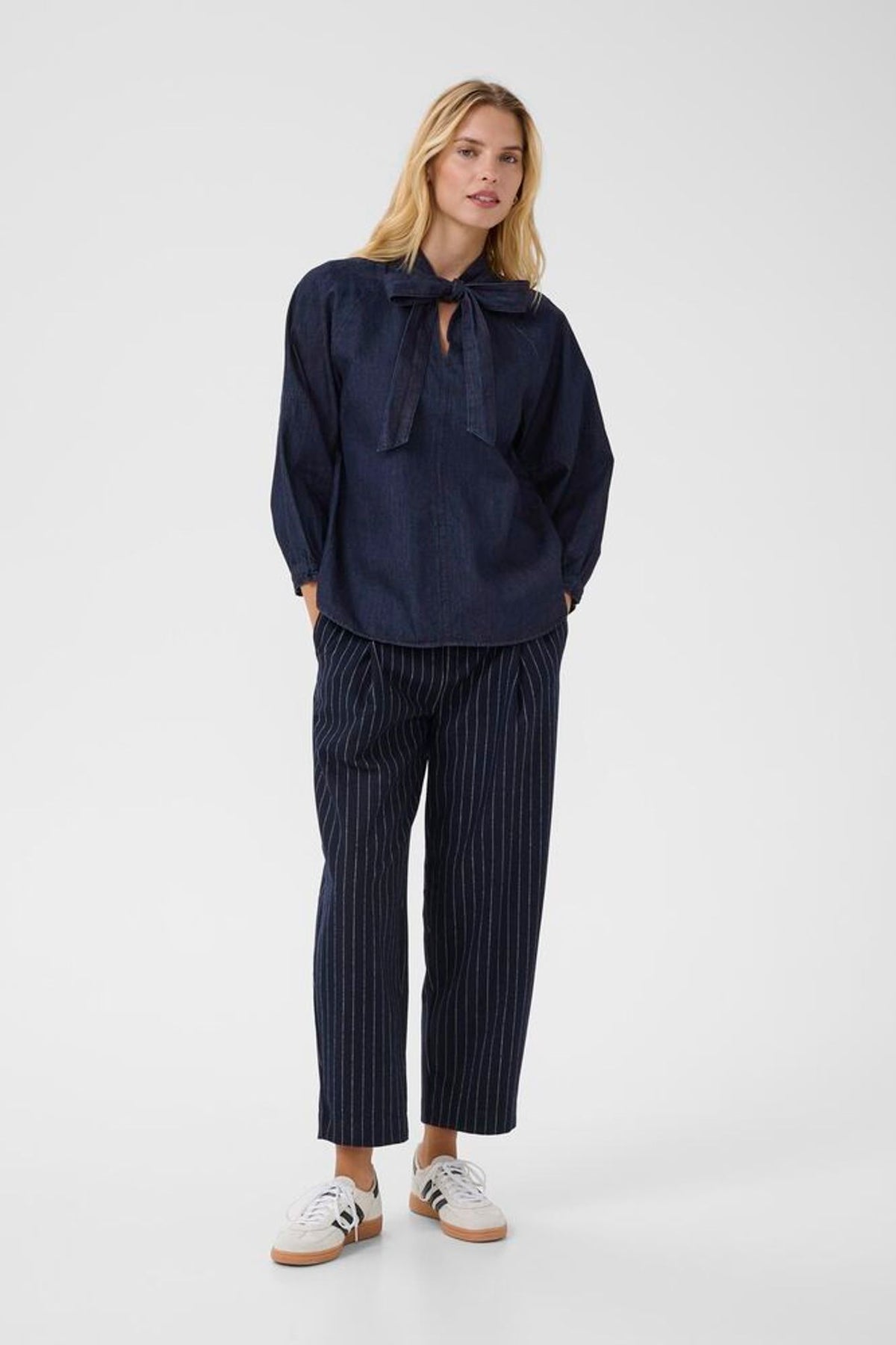 Part Two Sassi Shirt In Rinse Blue Denim