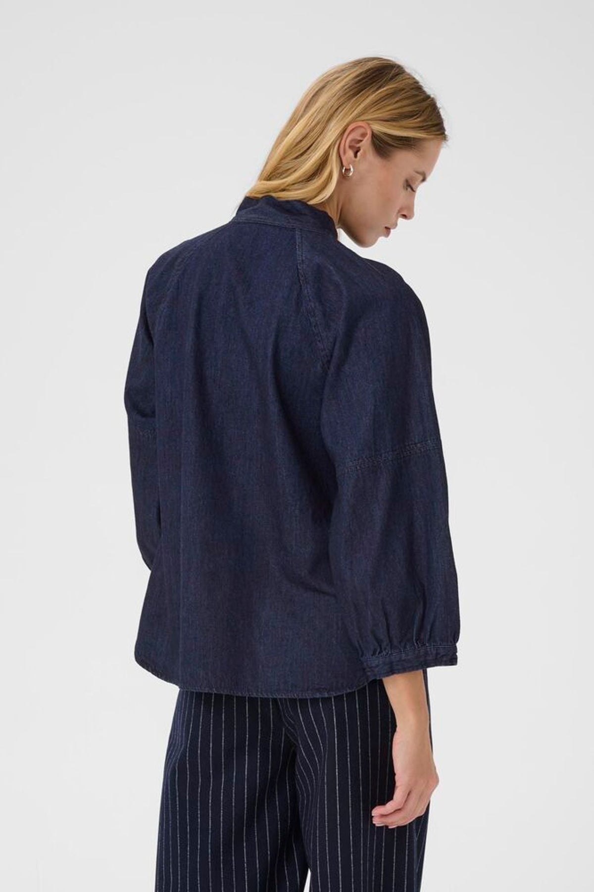 Part Two Sassi Shirt In Rinse Blue Denim