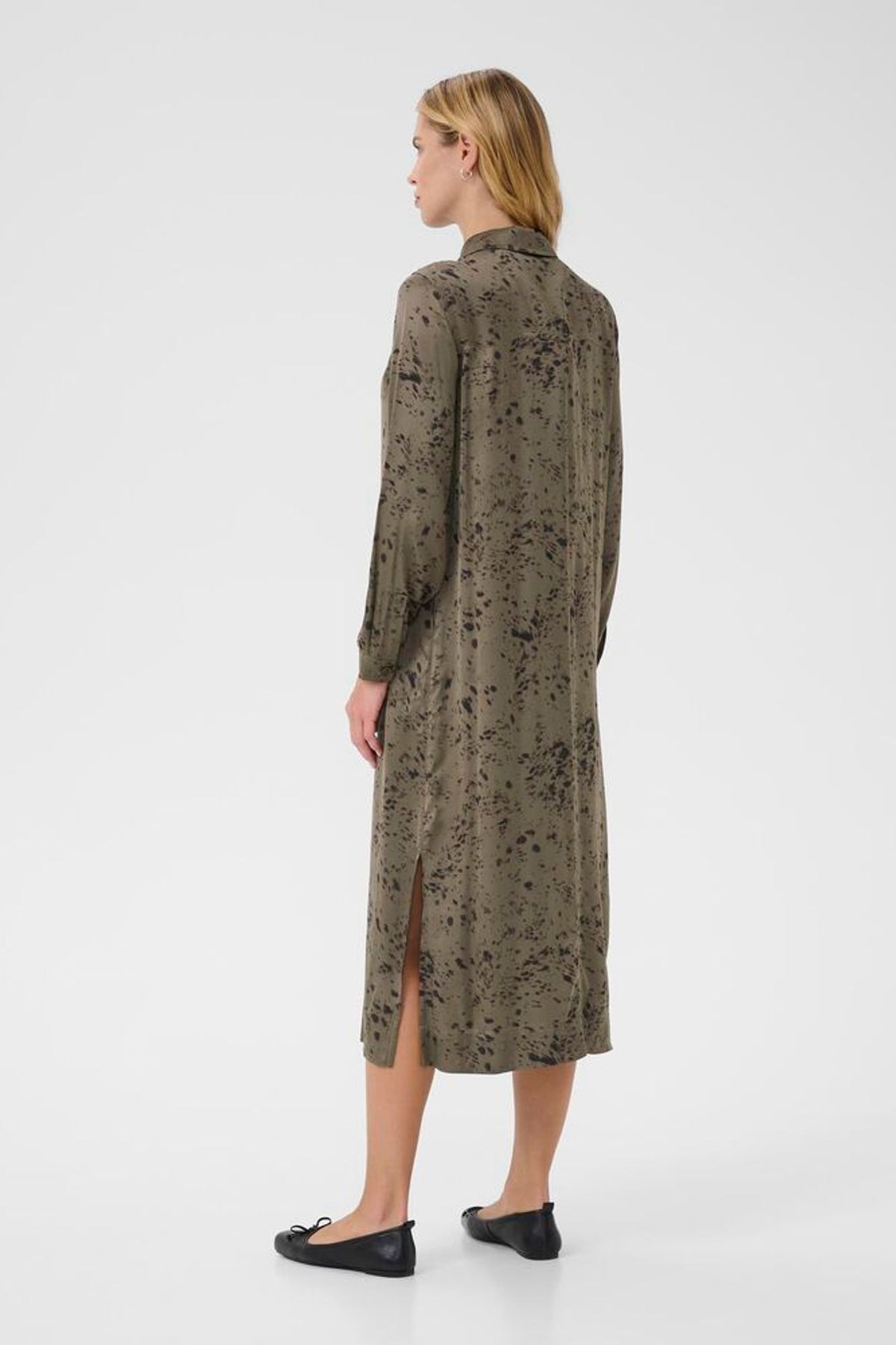 Part Two Shiloh Dress In Tarmac Scattered Texture Print