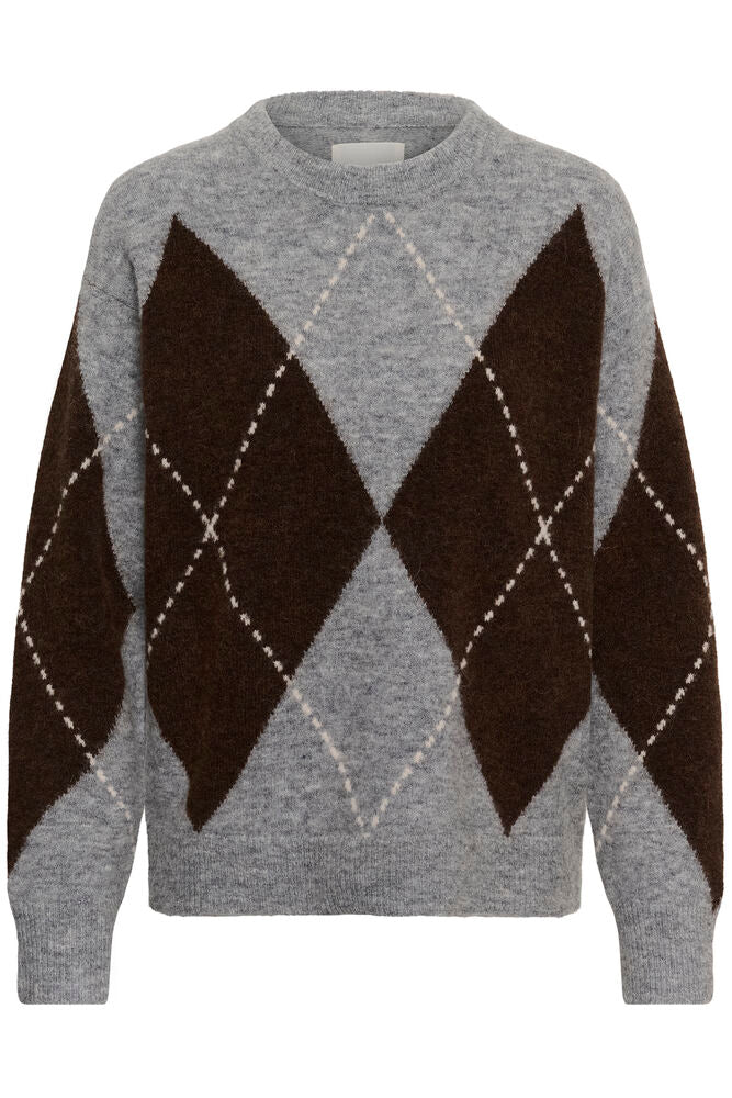 Part Two Sorayas Pullover in Grey and Chocolate
