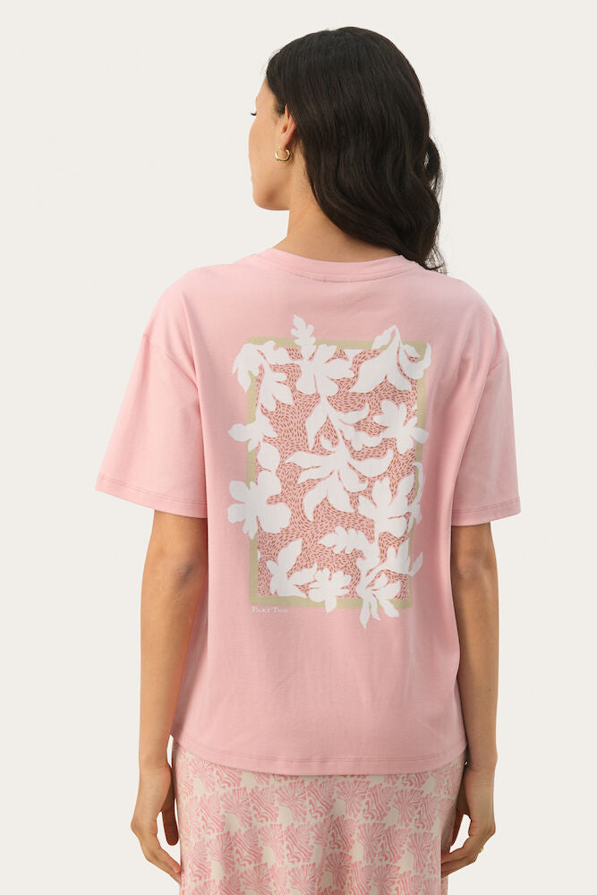 Part Two Jamina Tee in Rose with French Oak Print to the Back