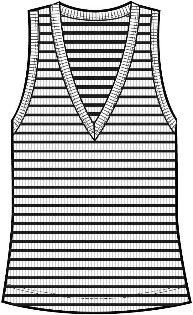 Part Two Nikkia Tee in Black Stripe