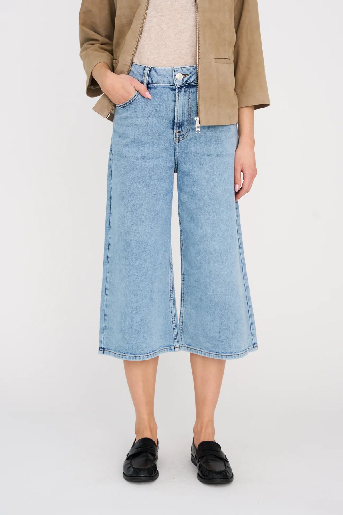 Pieszak Asta Culotte Wash Venosa In Denim Blue