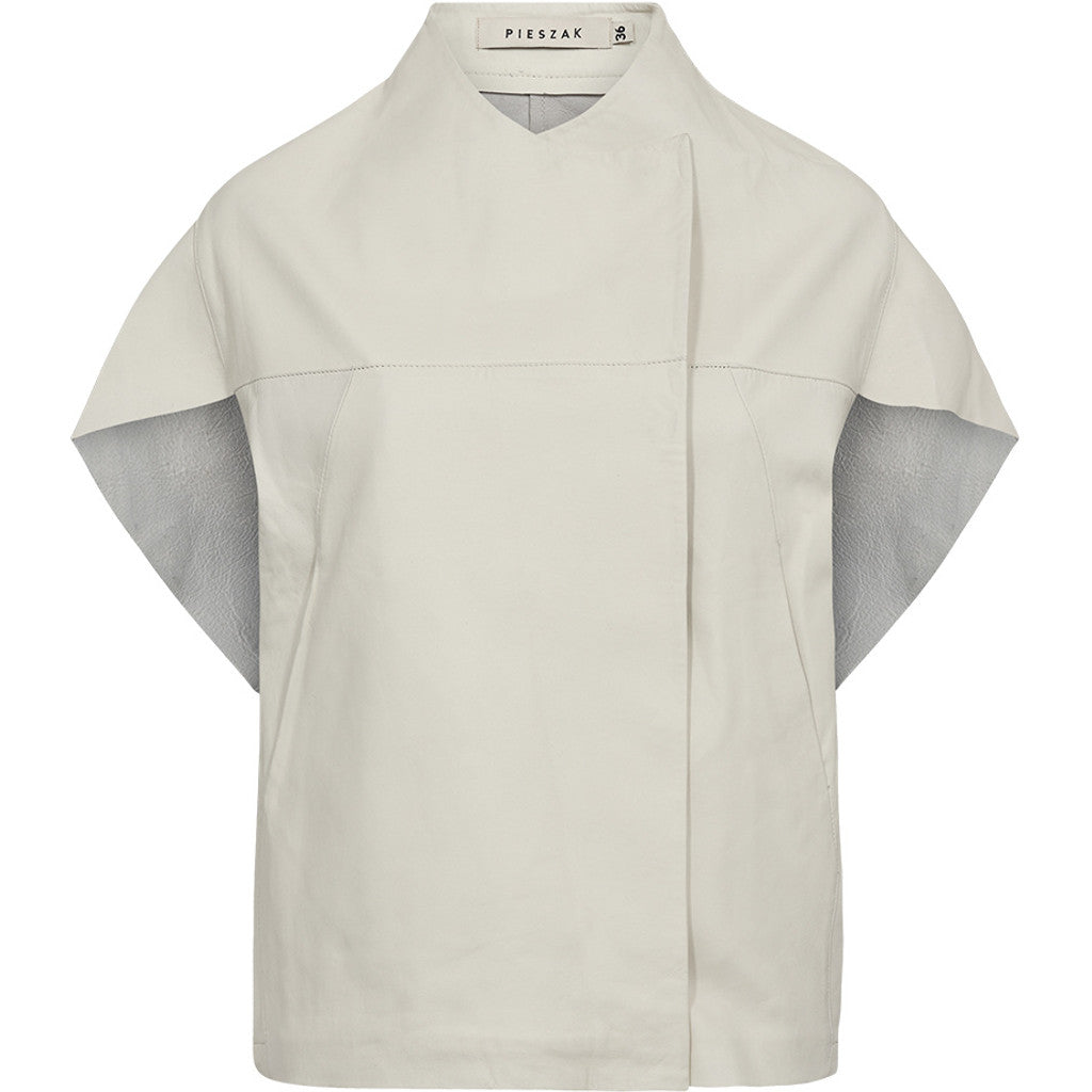 Pieszak Lanni Leather Jacket in White Pearl