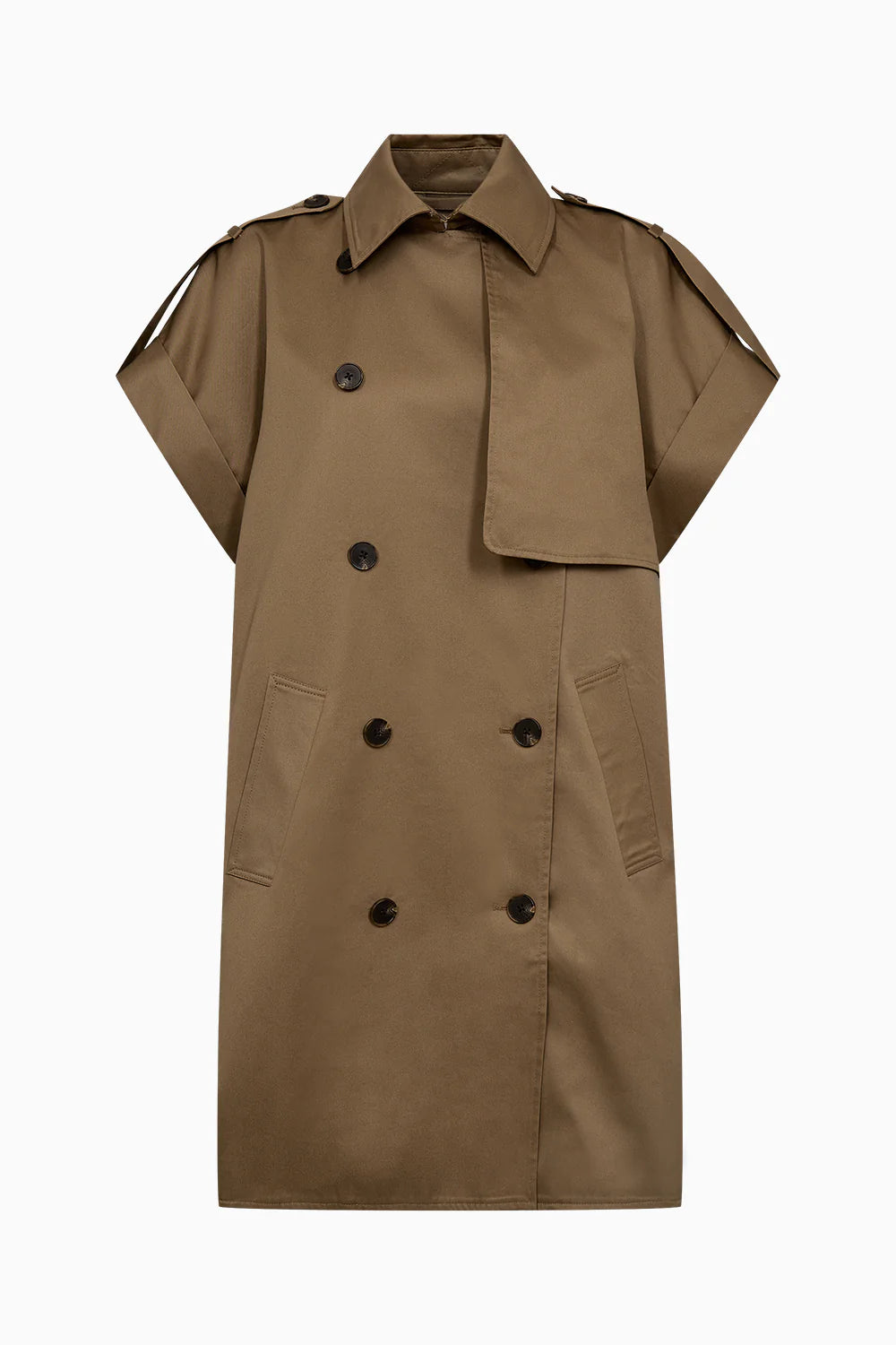 Pieszak Nico Trench Jacket in Lead Brown
