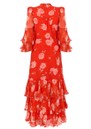 Queens of Archive Elena Tiered Dress in Red