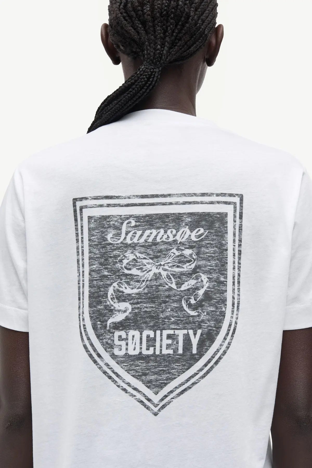 Samsoe Samsoe Sacamino Tee-shirt in White Shield