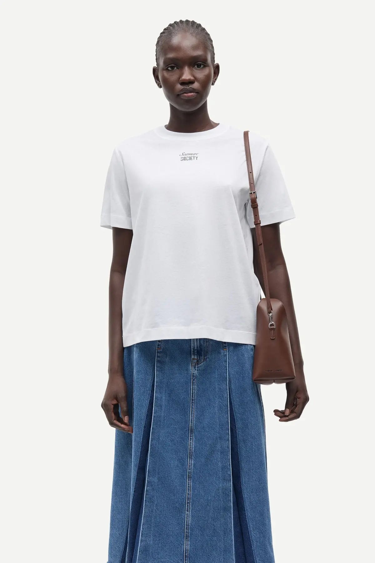 Samsoe Samsoe Sacamino Tee-shirt in White Shield
