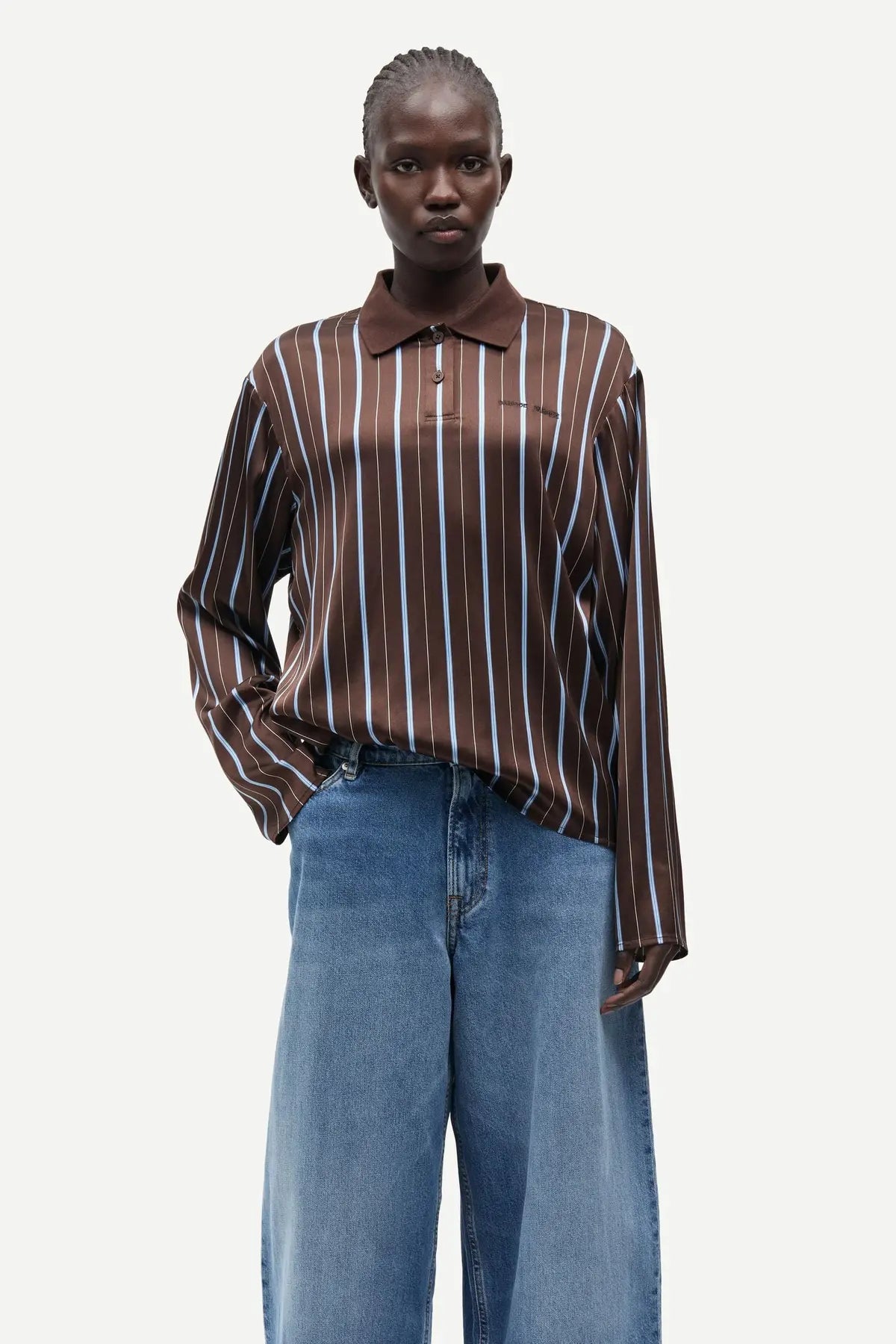 Samsoe Samsoe Saddlers Long sleeve Polo in Dandy St.