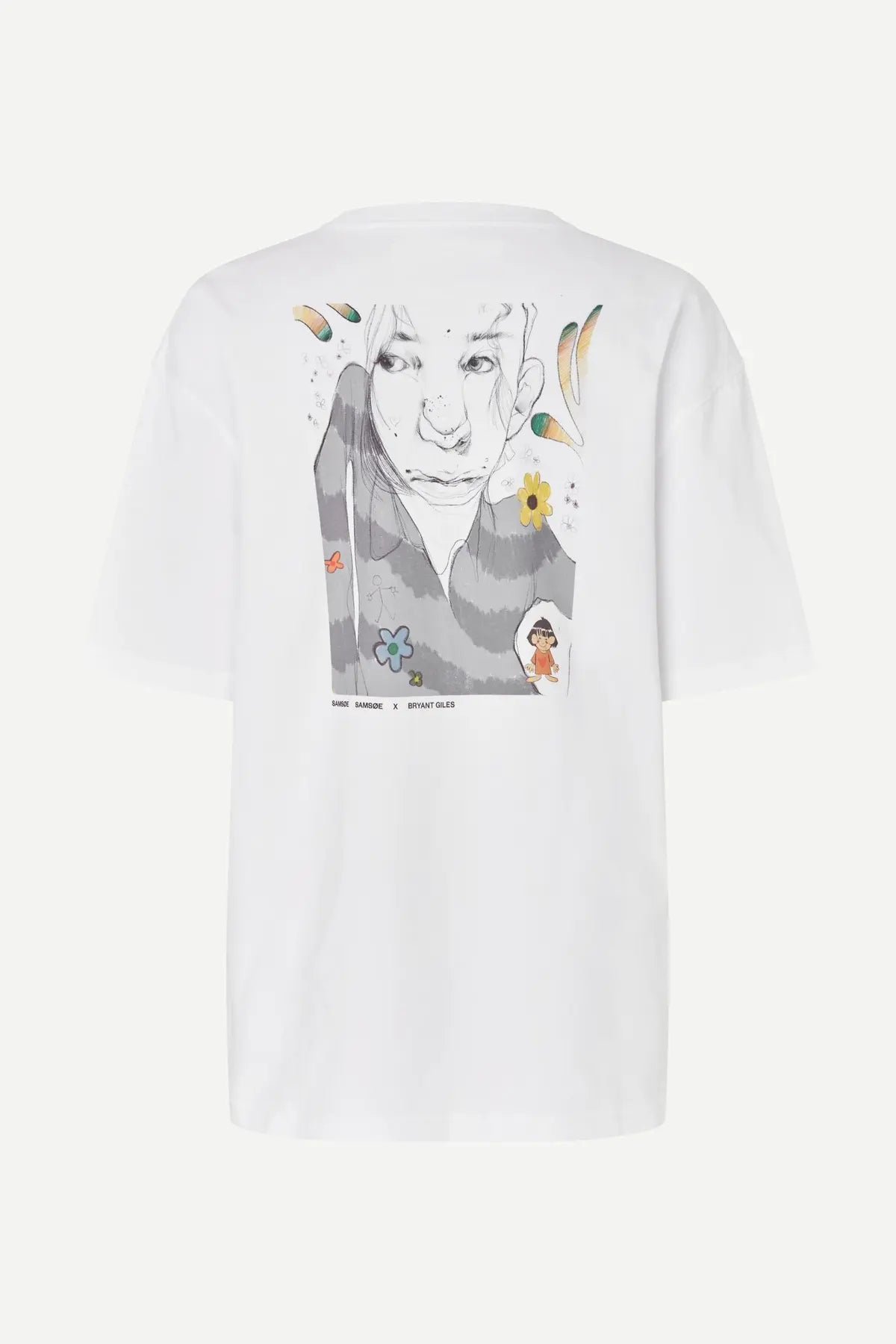 Samsoe Samsoe Sagiles T-shirt in White Flowers