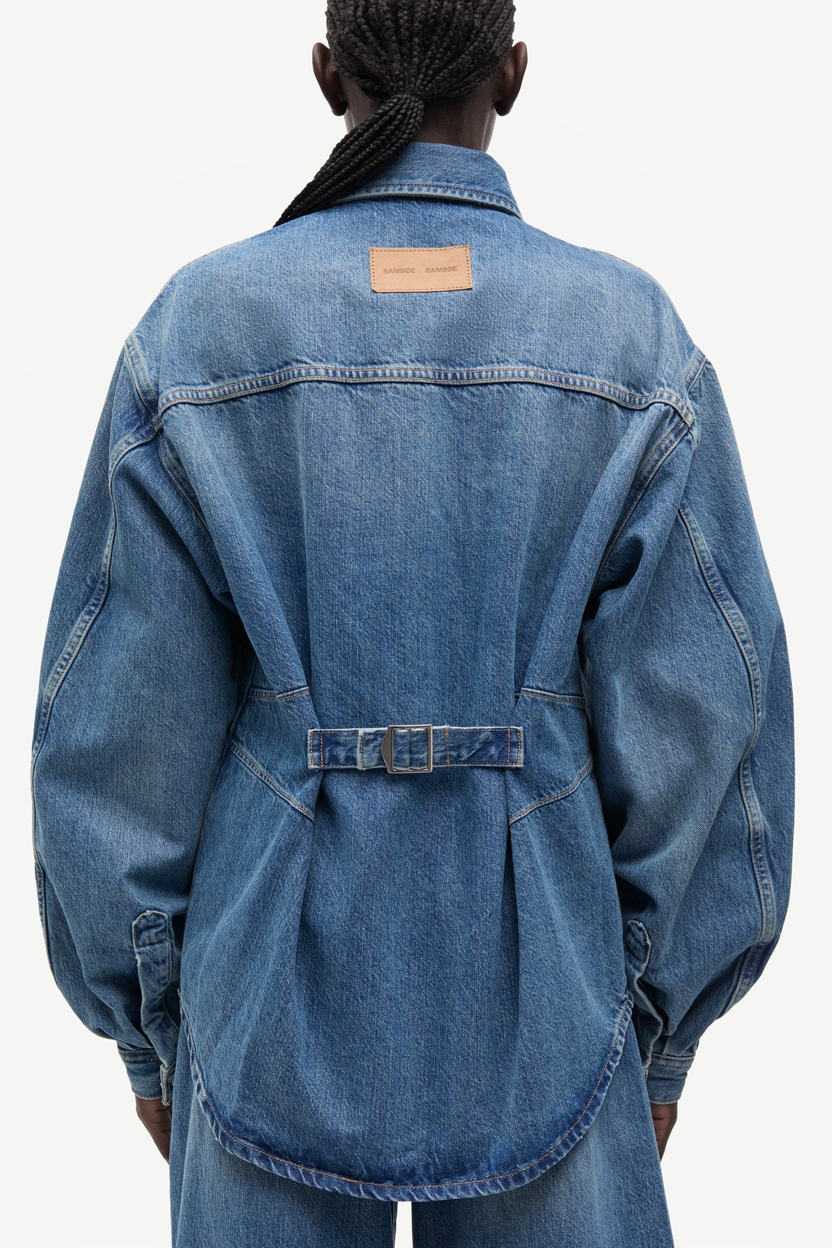 Samsoe Samsoe Saharp Seam shirt in Sephia blue