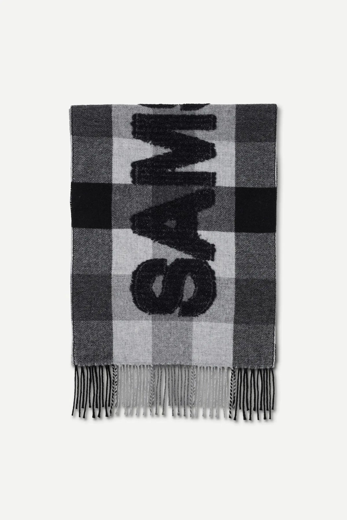 Samsoe Samsoe Scarf In Grey Melange Check