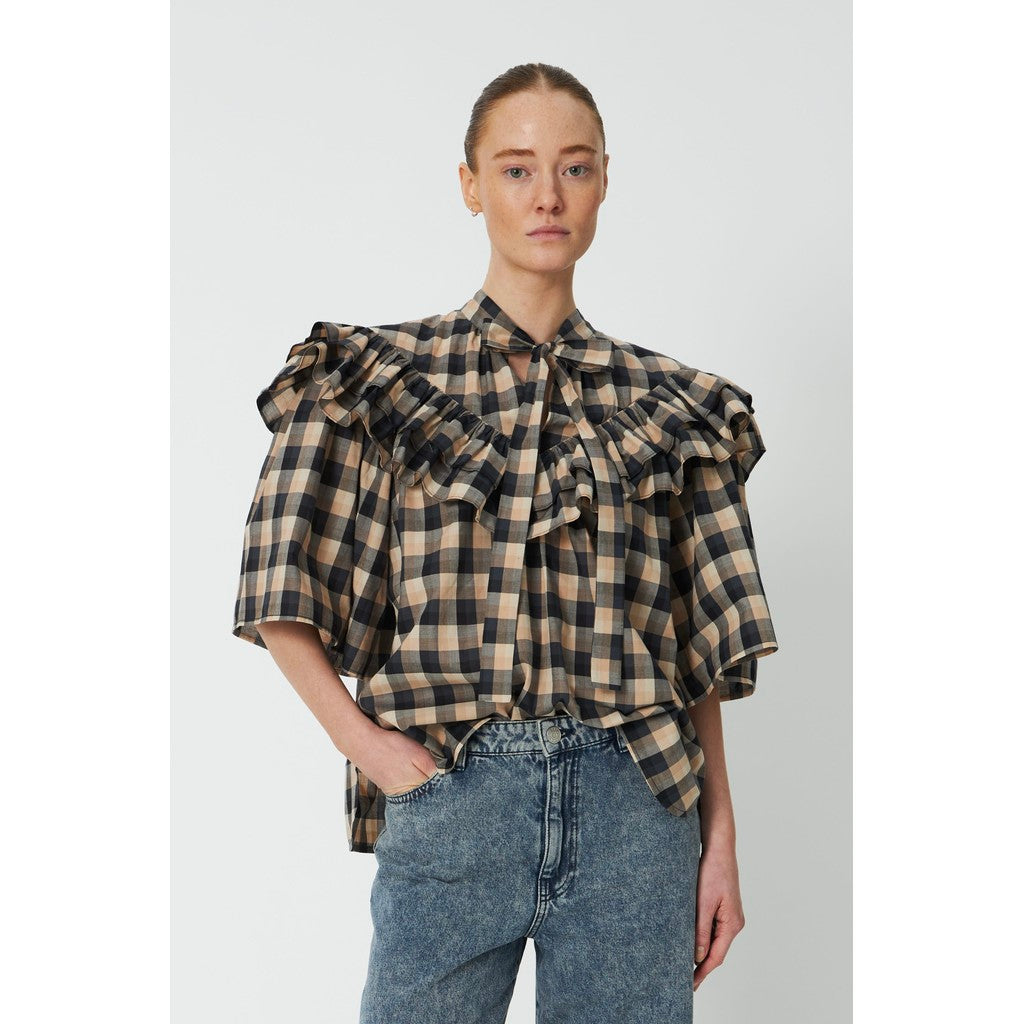 Stella Nova Frill Checked Blouse