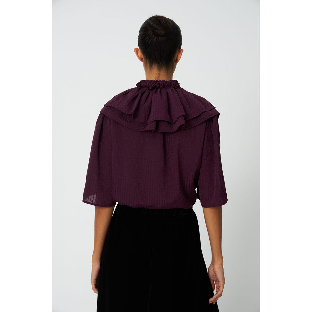 Stella Nova Frill Top in Beetroot