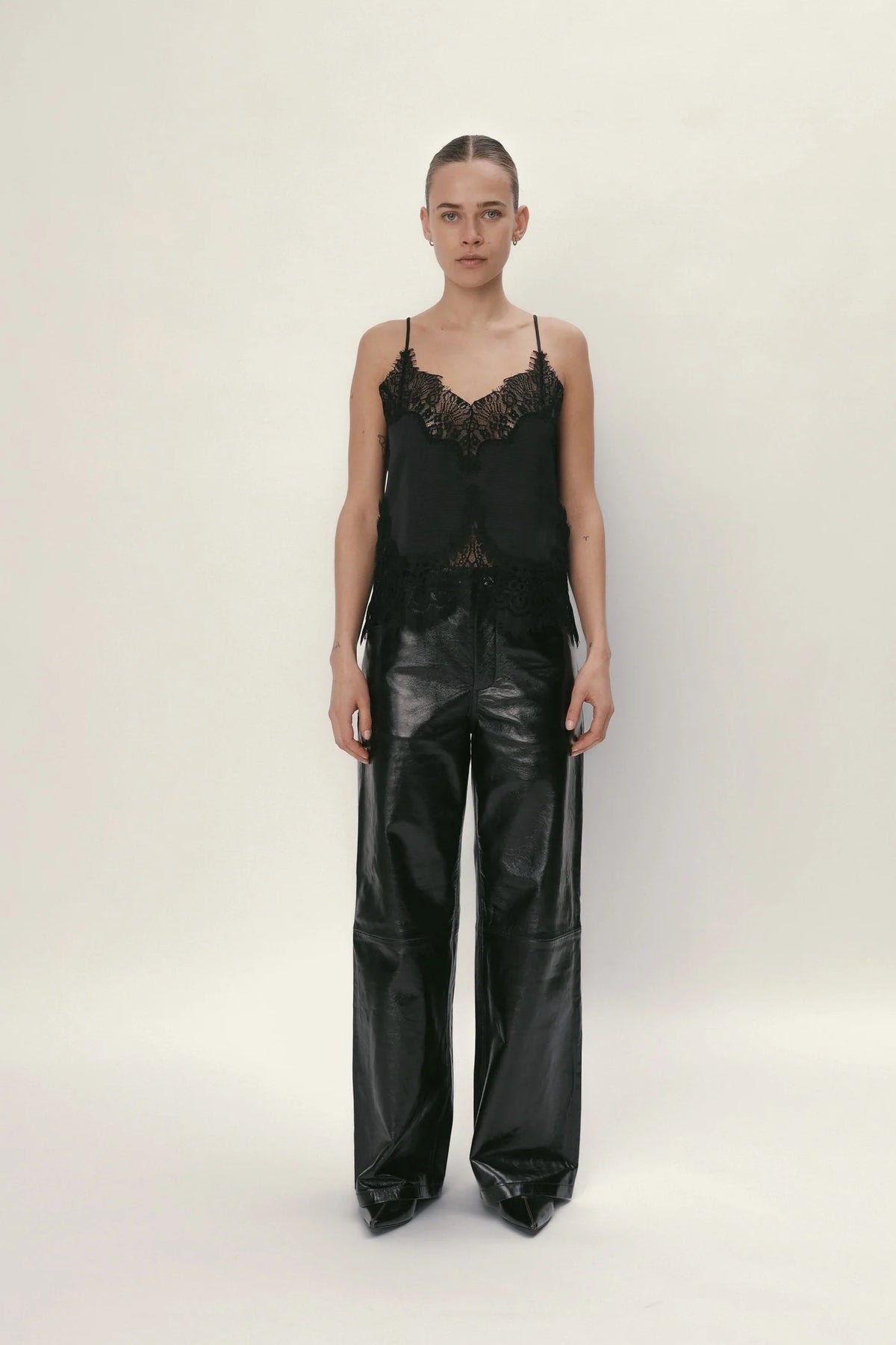 Stella Nova Underlayer Lace top in Black