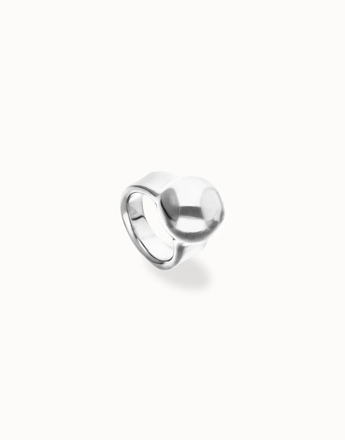 Uno De 50 Ball Ring in Sterling Silver Plate