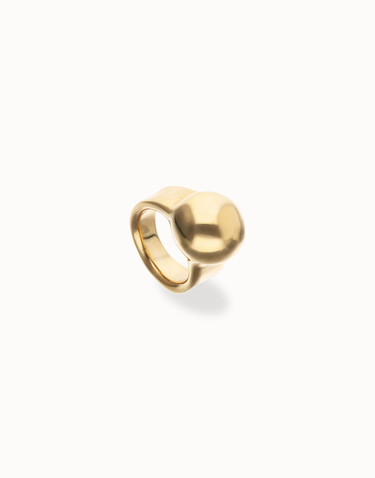 Uno De 50 Ball Ring in 18K Gold Plate