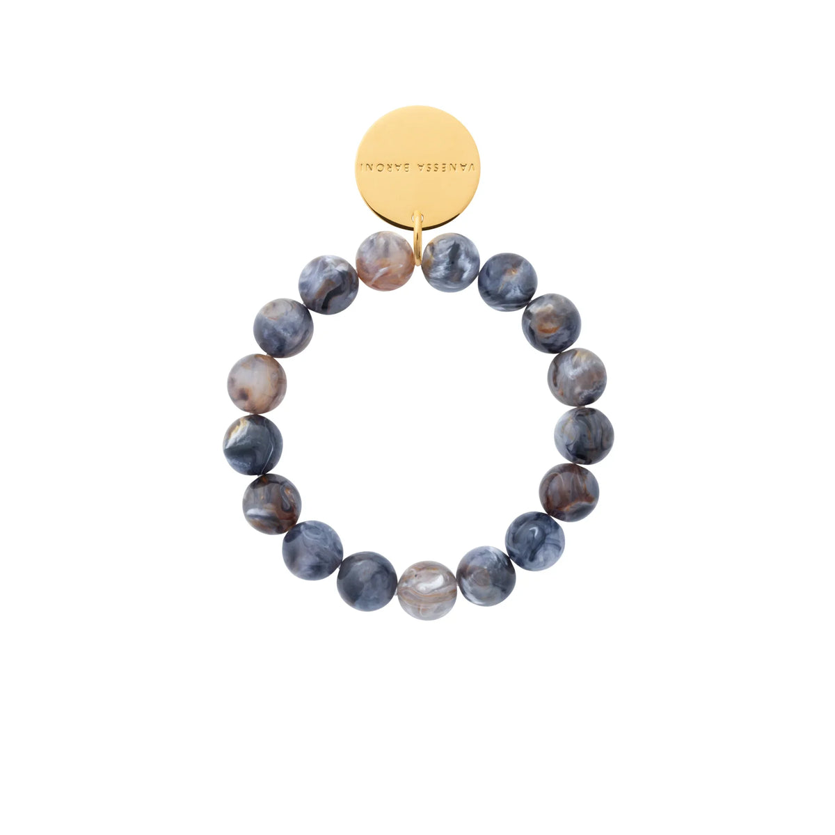 Vanessa Baroni Mini Beads Flex Bracelet in Blue Jeans Marble
